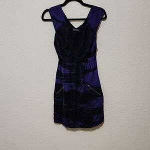 Buffalo David Bitton Purple Black Sheath Mini Dress